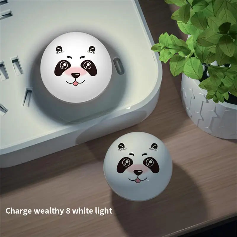 USB Plug LED Night Light Cartoon Expression Panda Mini Portable Night Lights Eye Protection Reading Book Lamp For Bedroom