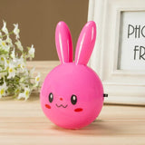 Cartoon Rabbit LED Night Light AC110-220V Switch Wall Night Lamp With US Plug Gifts For Kid/Baby/Children Bedroom Bedside Lamp