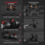 Adjustable Dumbbell Set Free Weight Dumbbells 52.5lbs/90lbs Fast Adjust Dumbbells Dumbbell Weight Set, with Tray for Men/W