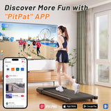 39.37inch Under Desk Treadmill 350lbs Portable Treadmills for Home/Office Walkingpad App/Remote Control LCD Screen Data Tracking