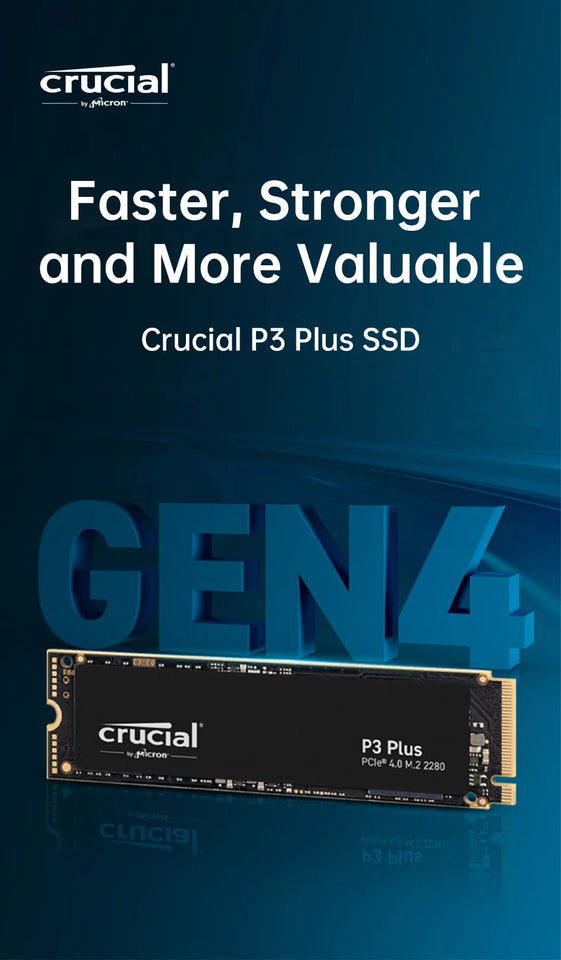 Crucial 5000MB/s SSD NVMe M.2 2280 1TB 2TB 4TB Internal Solid State Hard Disk M2 PCIe 4.0x4 2280 SSD Drive for PS5 Laptop PC