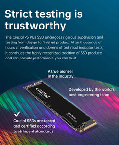 Crucial 5000MB/s SSD NVMe M.2 2280 1TB 2TB 4TB Internal Solid State Hard Disk M2 PCIe 4.0x4 2280 SSD Drive for PS5 Laptop PC