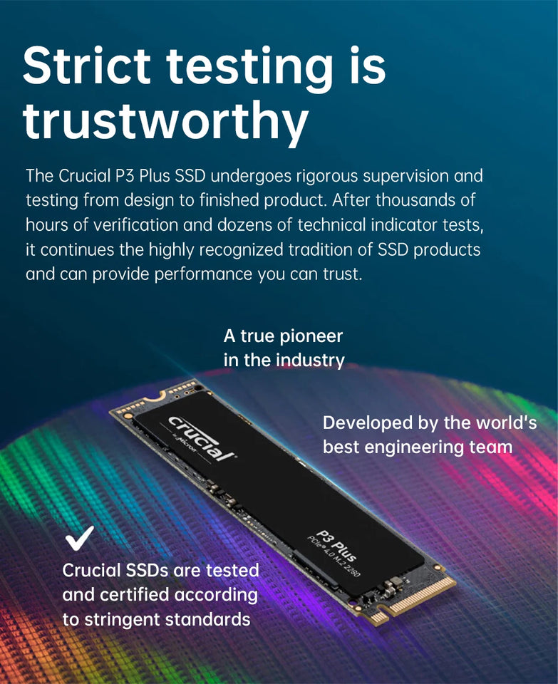 Crucial 5000MB/s SSD NVMe M.2 2280 1TB 2TB 4TB Internal Solid State Hard Disk M2 PCIe 4.0x4 2280 SSD Drive for PS5 Laptop PC