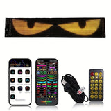 Devil's Eye LED Car Display USB 5V Matrix Pixel Panel APP Control RGB Graffiti Scrolling Text Animation For Halloween Christmas