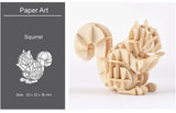 DIY 3D Wooden Puzzle Model Animal Montessori Toys for Children Crafts Dachshund Skeleton Assembly Gift Set for Kids Adults Teens