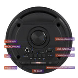 Bluetooth-Compatible Speaker Loud Boombox with Double Subwoofer Deep Bass Lights Outdoor Speaker Support USB/TF/AUX/FM/BT/MIC