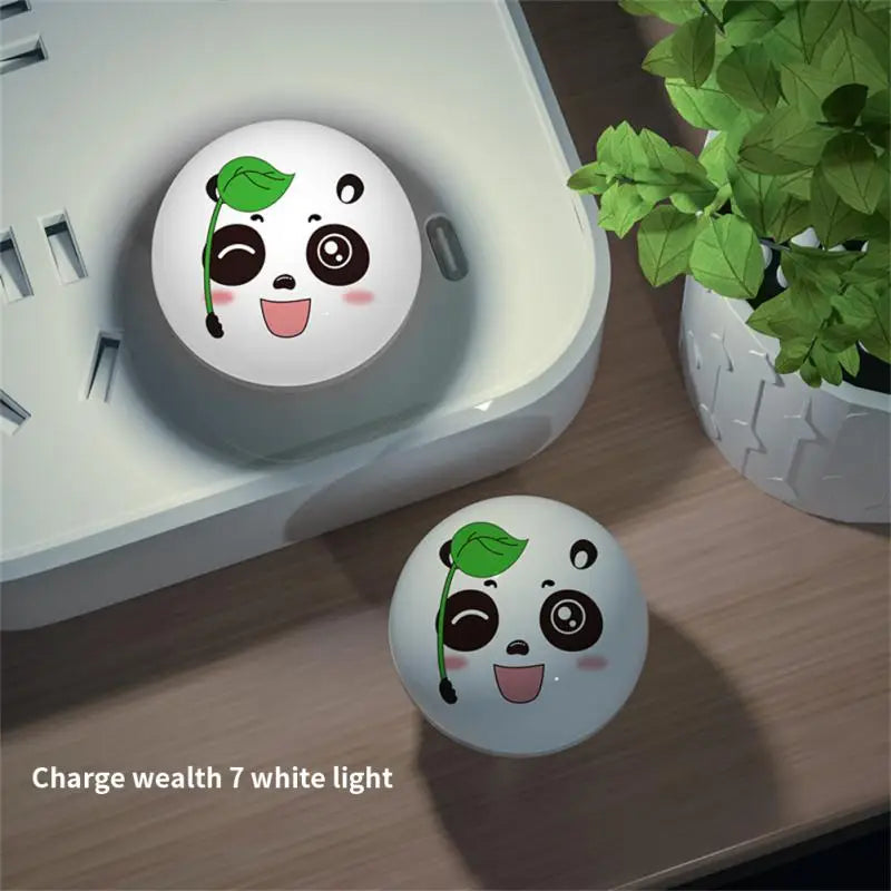 USB Plug LED Night Light Cartoon Expression Panda Mini Portable Night Lights Eye Protection Reading Book Lamp For Bedroom