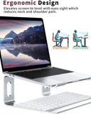 Laptop Stand Ergonomic Aluminum Computer Stand Detachable Laptop Riser Notebook Holder Stand Compatible with MacBook Air Pro