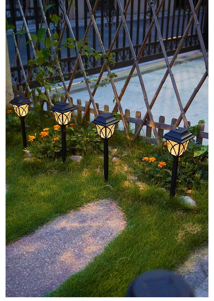 8 Pack LED Solar Courtyard Lamp Outdoor Waterproof Lawn Lights Solar Garden Paths Lane Landscape Lighting Decorative Lights