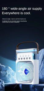 Xiaomi MIJIA 3-in-1 Portable Air Conditioners Fan With LED Night Light Household Mini Air Cooler For Office Home Adjustable Fan