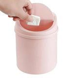 universal Waste Bin with Lid Desktop Office Organizer Storage Home Garbage Basket Container Table Trash Bin Small Trash Can