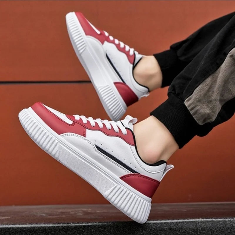 YRZL Men's Running Shoes Lightweight Outdoor Walking Shoes Soft Sole Comfortable Sneakers PU Leather Casual Sports Shoes for Men