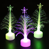 LED Christmas Fiber Tree Color-changing Fiber Tree Luminous Fiber Optic Christmas Tree Night Light Festival Decorative Lamp 1 PC