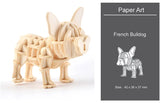 DIY 3D Wooden Puzzle Model Animal Montessori Toys for Children Crafts Dachshund Skeleton Assembly Gift Set for Kids Adults Teens