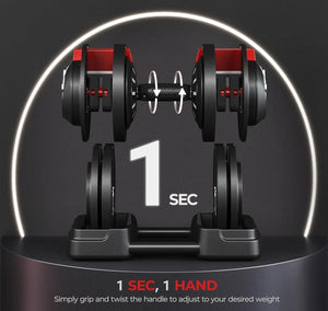 Adjustable Dumbbell Set Free Weight Dumbbells 52.5lbs/90lbs Fast Adjust Dumbbells Dumbbell Weight Set, with Tray for Men/W