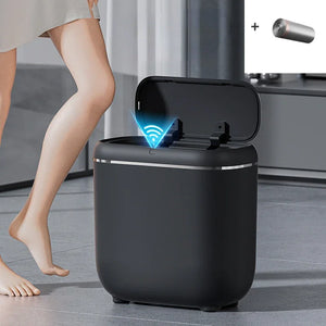 14L Automatic Sensor Trash Can Electric Touchless Smart Bin Kitchen Bathroom Waterproof Bucket Garbage With Lid Home Wastebasket