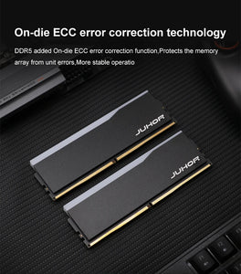 JUHOR Memoria Ram RGB DDR5 16GB 6000MHz 6400MHz PC5 Desktop Computer  Dimm Memory