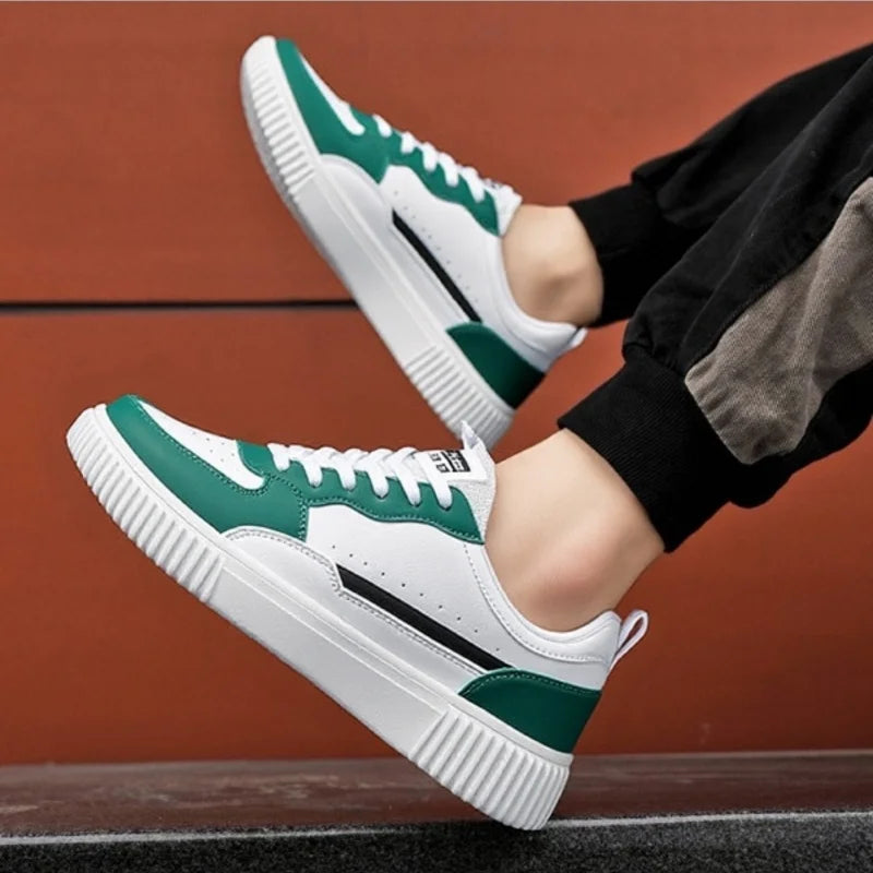 YRZL Men's Running Shoes Lightweight Outdoor Walking Shoes Soft Sole Comfortable Sneakers PU Leather Casual Sports Shoes for Men
