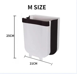 9L Folding Waste Bins Kitchen Garbage Bin Foldable Car Trash Can Wall Mounted Trashcan for Bathroom Toilet Waste Storage Bucket