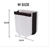 9L Folding Waste Bins Kitchen Garbage Bin Foldable Car Trash Can Wall Mounted Trashcan for Bathroom Toilet Waste Storage Bucket