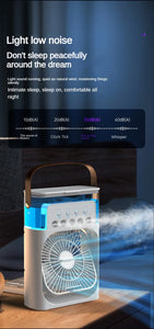 Xiaomi MIJIA 3-in-1 Portable Air Conditioners Fan With LED Night Light Household Mini Air Cooler For Office Home Adjustable Fan