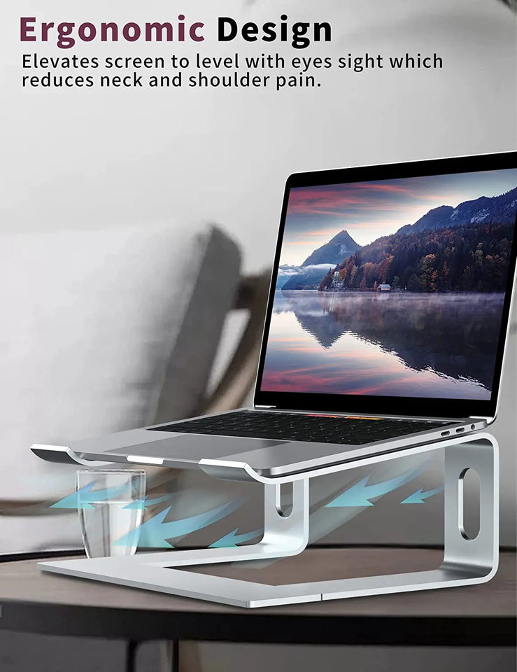 Laptop Stand Ergonomic Aluminum Computer Stand Detachable Laptop Riser Notebook Holder Stand Compatible with MacBook Air Pro