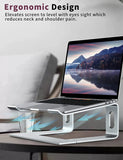 Laptop Stand Ergonomic Aluminum Computer Stand Detachable Laptop Riser Notebook Holder Stand Compatible with MacBook Air Pro