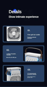 Xiaomi MIJIA 3-in-1 Portable Air Conditioners Fan With LED Night Light Household Mini Air Cooler For Office Home Adjustable Fan