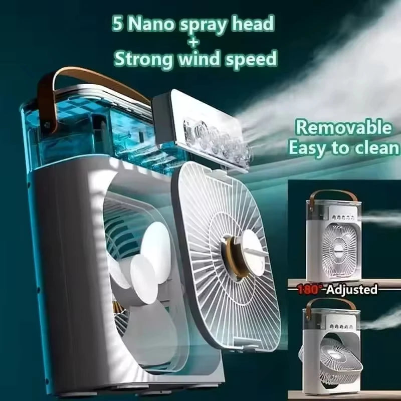 Xiaomi MIJIA 3-in-1 Portable Air Conditioners Fan With LED Night Light Household Mini Air Cooler For Office Home Adjustable Fan