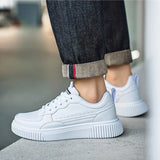 YRZL Men's Running Shoes Lightweight Outdoor Walking Shoes Soft Sole Comfortable Sneakers PU Leather Casual Sports Shoes for Men