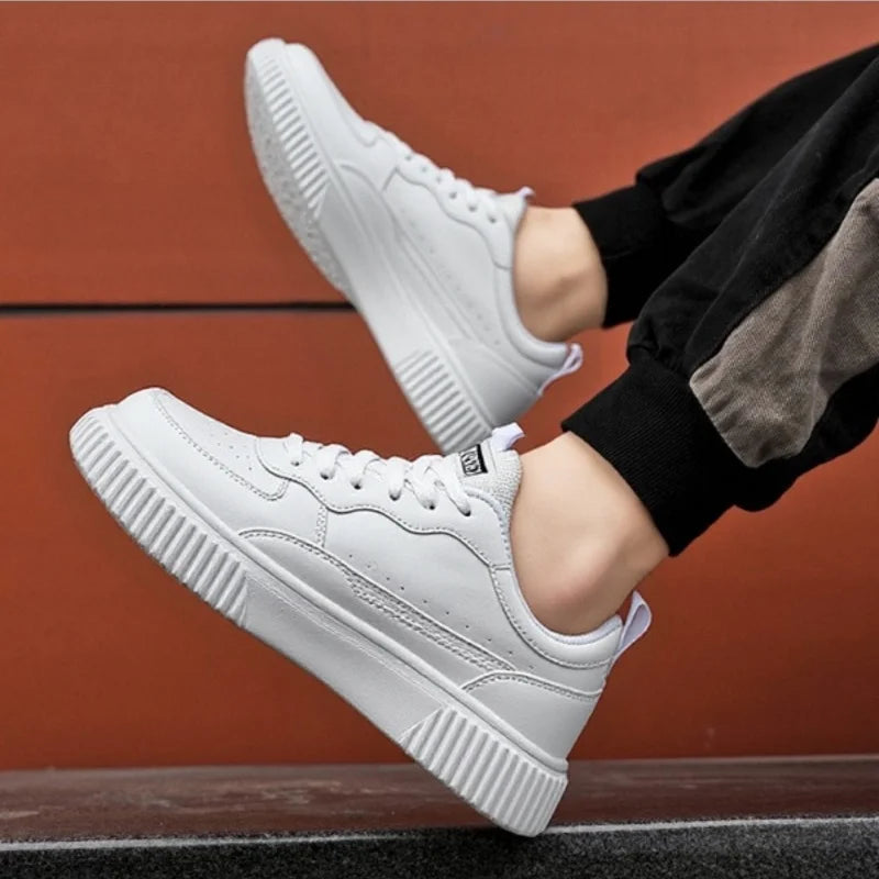 YRZL Men's Running Shoes Lightweight Outdoor Walking Shoes Soft Sole Comfortable Sneakers PU Leather Casual Sports Shoes for Men