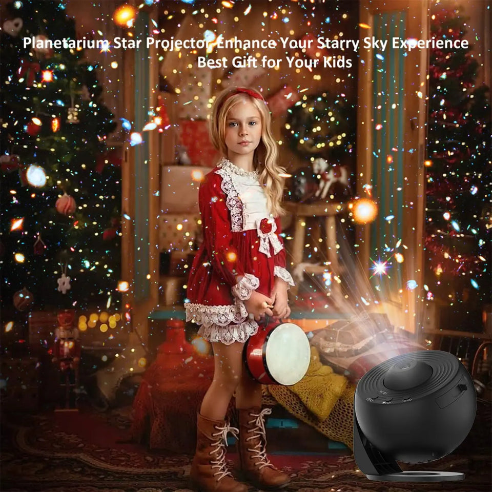 Star Projector,13 in 1 Planetarium Galaxy Projecto,360°Rotation,Mute Design,HD Image&Timing for Bedroom,Birthday,Christmas Decor