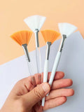 10/20/50pcs Fan Shape Foundation Makeup Brushes Multifunctional Facial Mask Brush Essential Oil Women Beauty Makeup Tools Brush