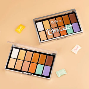 IMAGIC 12-Color Concealer Foundation Cream Covers Acne Marks Dark Circles Full Coverage Suit for All Skin Primer Makeup Cometics