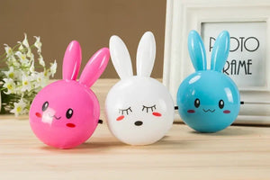 Cartoon Rabbit LED Night Light AC110-220V Switch Wall Night Lamp With US Plug Gifts For Kid/Baby/Children Bedroom Bedside Lamp