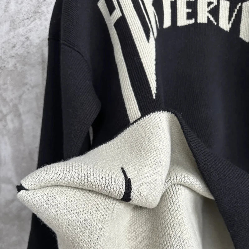 2024 Men's Clothing Casual Sweater Man 2024aw Highstreet Men's Knitting Sweaters Male Fashion Pullover UNISEX