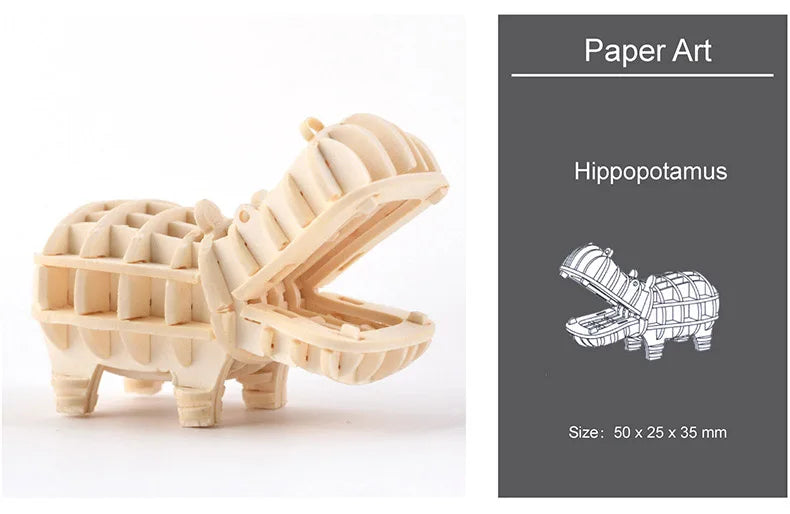 DIY 3D Wooden Puzzle Model Animal Montessori Toys for Children Crafts Dachshund Skeleton Assembly Gift Set for Kids Adults Teens