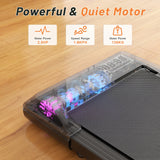 39.37inch Under Desk Treadmill 350lbs Portable Treadmills for Home/Office Walkingpad App/Remote Control LCD Screen Data Tracking