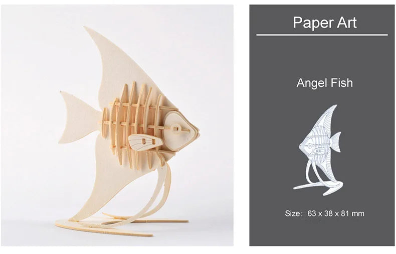 DIY 3D Wooden Puzzle Model Animal Montessori Toys for Children Crafts Dachshund Skeleton Assembly Gift Set for Kids Adults Teens