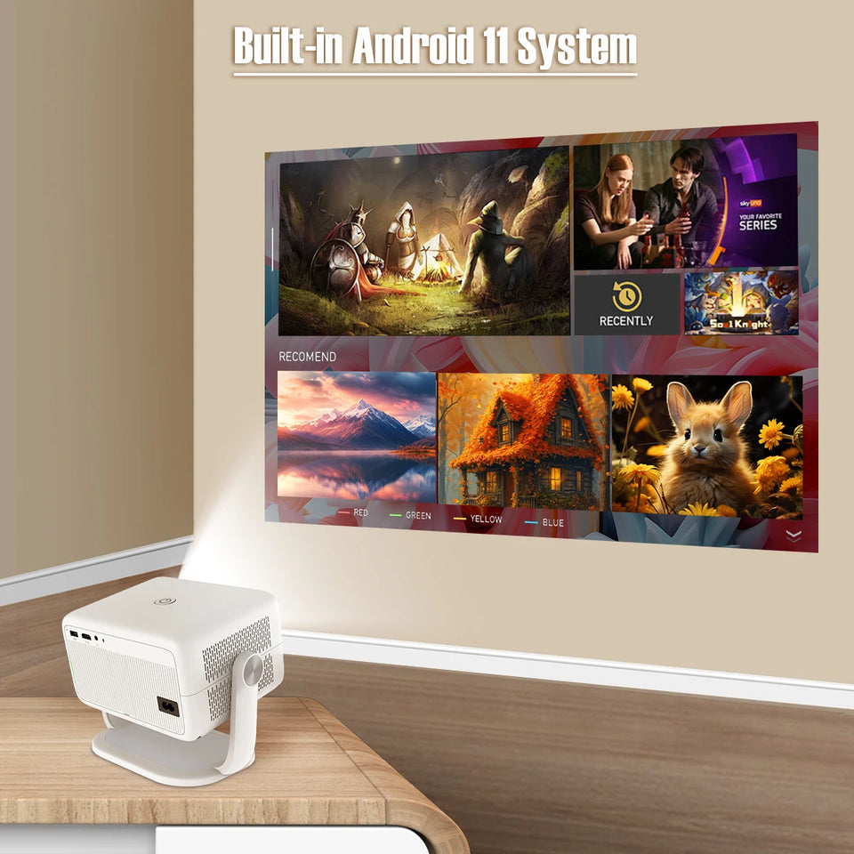 Magcubic Native 1080P 650ANSI 4K Android11 L018 Projector With Auto Keystone Correction Focus Wifi6 BT5.2 Portable Movie Outdoor