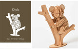 DIY 3D Wooden Puzzle Model Animal Montessori Toys for Children Crafts Dachshund Skeleton Assembly Gift Set for Kids Adults Teens