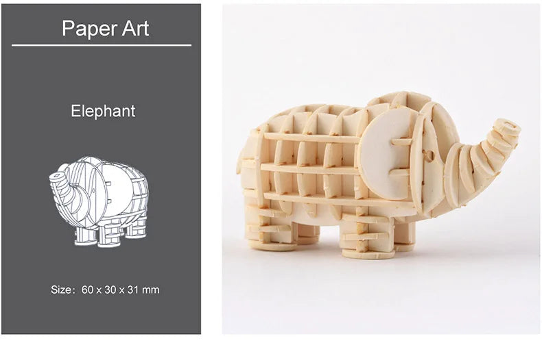 DIY 3D Wooden Puzzle Model Animal Montessori Toys for Children Crafts Dachshund Skeleton Assembly Gift Set for Kids Adults Teens