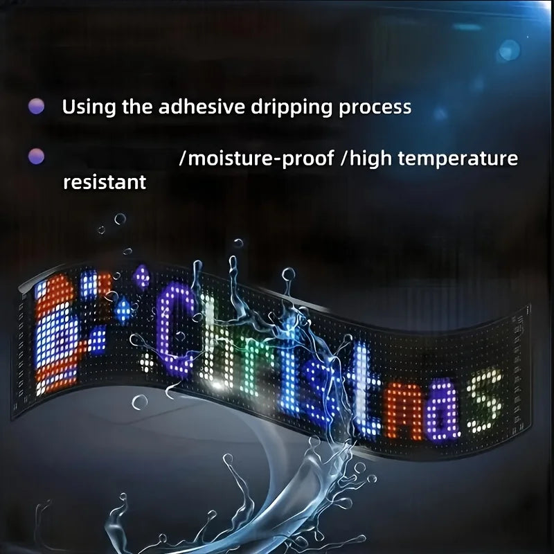 Devil's Eye LED Car Display USB 5V Matrix Pixel Panel APP Control RGB Graffiti Scrolling Text Animation For Halloween Christmas