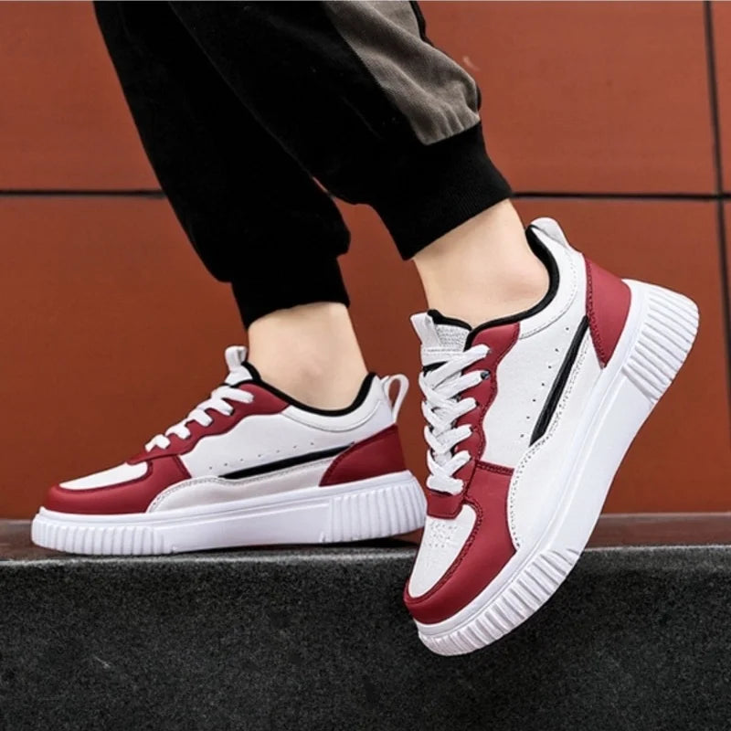 YRZL Men's Running Shoes Lightweight Outdoor Walking Shoes Soft Sole Comfortable Sneakers PU Leather Casual Sports Shoes for Men