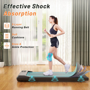 39.37inch Under Desk Treadmill 350lbs Portable Treadmills for Home/Office Walkingpad App/Remote Control LCD Screen Data Tracking