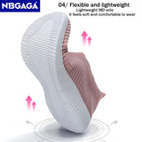 New Pink Sneakers For Women Casual Shoes Comfortable Vulcanized Shoes Breathable Ladies Slip On Flats Shoes Loafers Plus Size 42