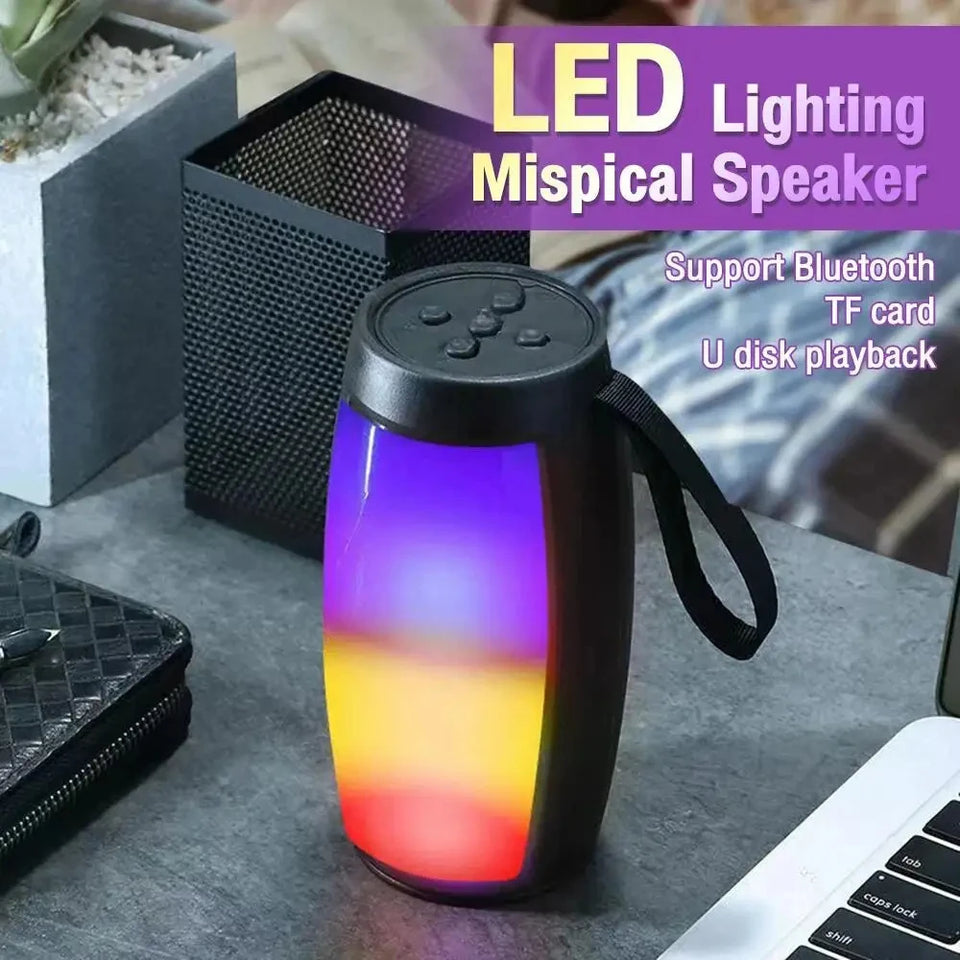 Bluetooth Wireless Speakers Powerful Portable Sound Box Subwoofer Car Audio Bass MP3 Player Sound System LED Lights