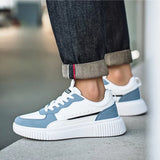 YRZL Men's Running Shoes Lightweight Outdoor Walking Shoes Soft Sole Comfortable Sneakers PU Leather Casual Sports Shoes for Men