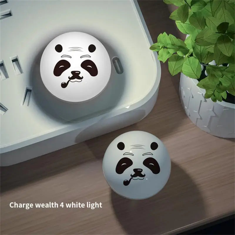 USB Plug LED Night Light Cartoon Expression Panda Mini Portable Night Lights Eye Protection Reading Book Lamp For Bedroom