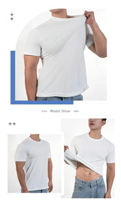 Men T shirts Polyester Thin Short-sleeve Tee Fitness Muscle Joggers Bodybuilding Quick Dry tshirt Male Gym Clothes Oversize tops